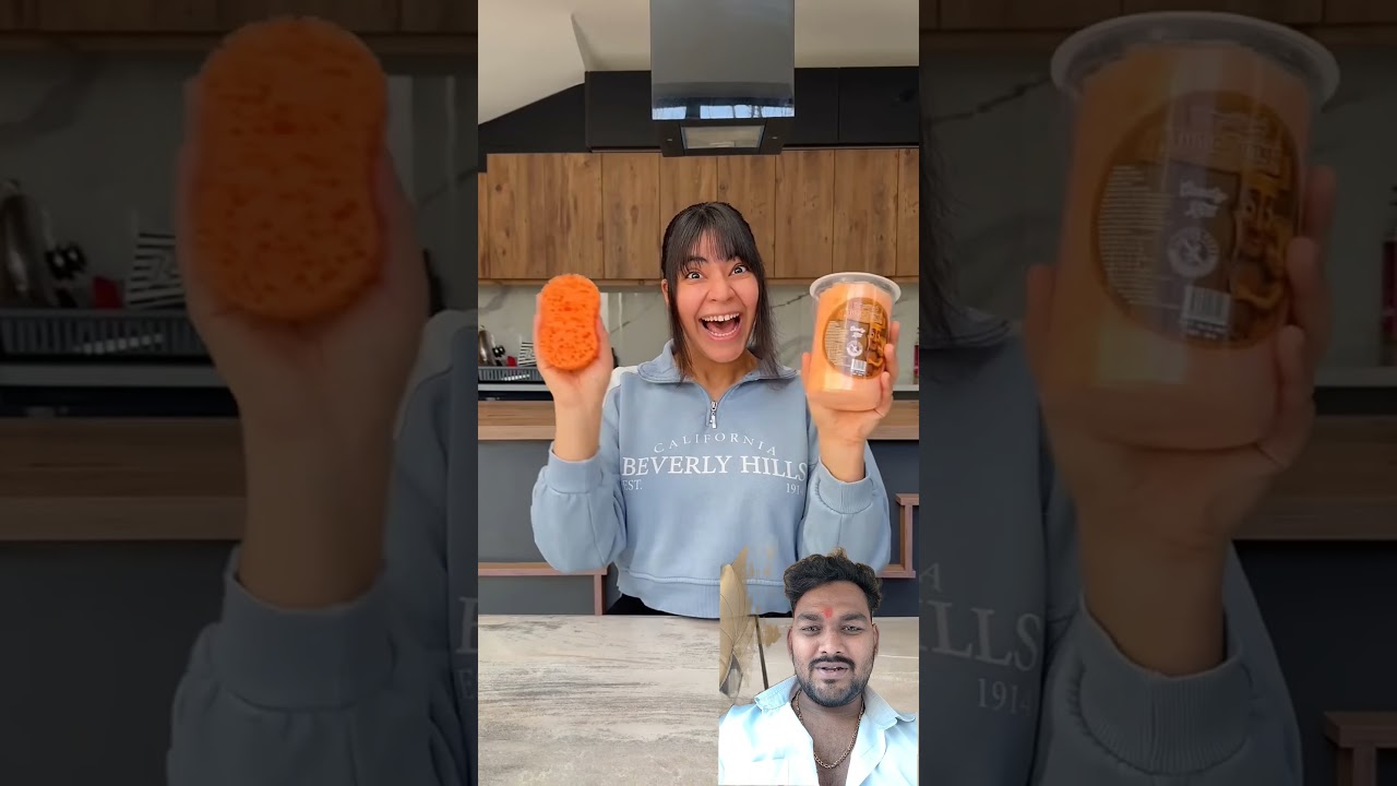 Cotton candy fake sponge prank 🧽🍭