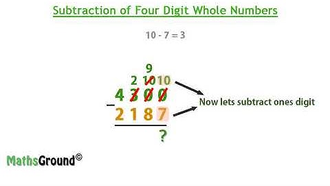 Math Ground - Subtract Four Digit Numbers (4300 - 2187)