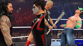 WWE 2K24 Gauntlet Survival Match Roman Reigns Stardust John Cena Sandman Rock Seth Rollins