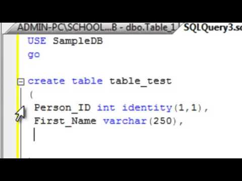 SQL Server Express 2008 R2 Tutorial 2  Making A Database - YouTube_2