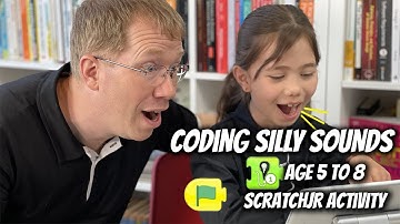 ScratchJr learn to code silly sounds activity for kids ages 5 to 8