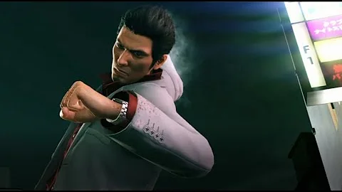 Kiryu punches a guy so hard he causes a continuity error