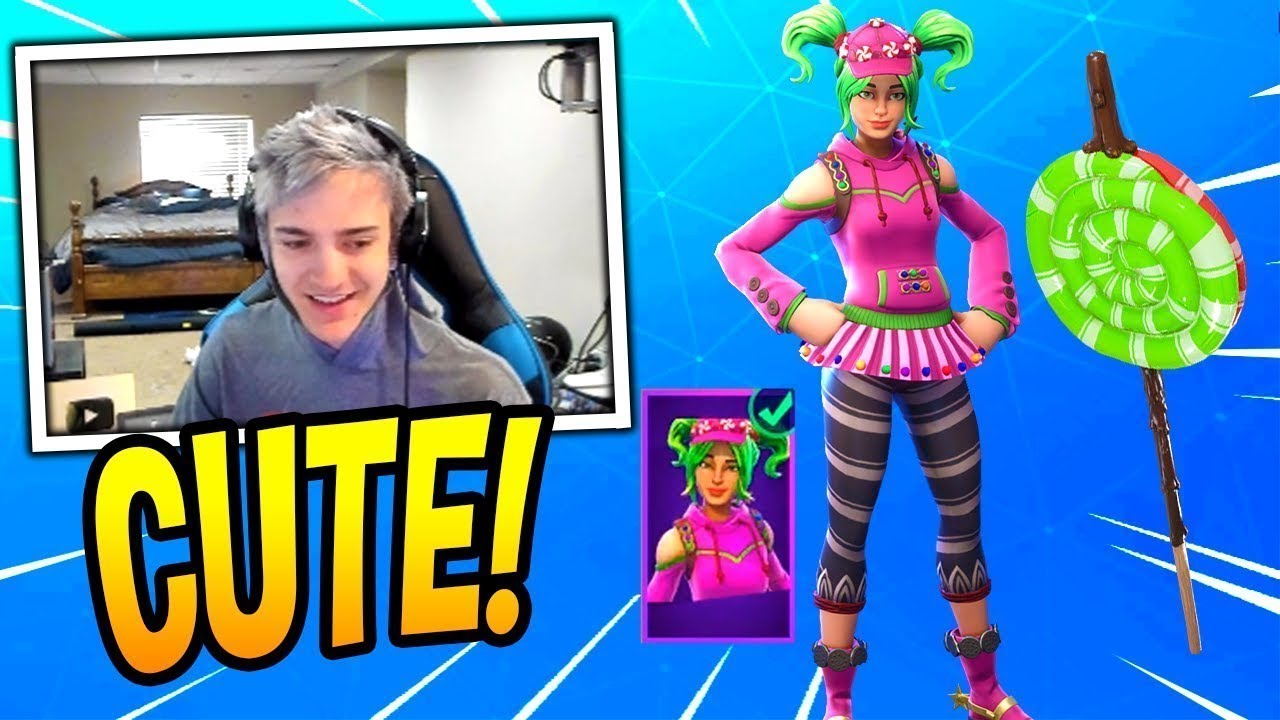 NINJA LOVES THE *NEW* ZOEY SKIN & LOLLIPOPPER PICKAXE! Fortnite SAVAGE & FUNNY Moments
