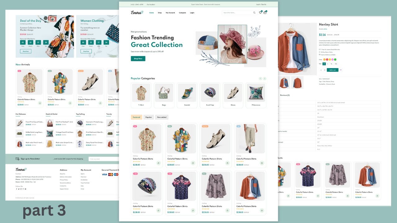 Create an Ecommerce Website with HTML CSS and JavaScript - YouTube