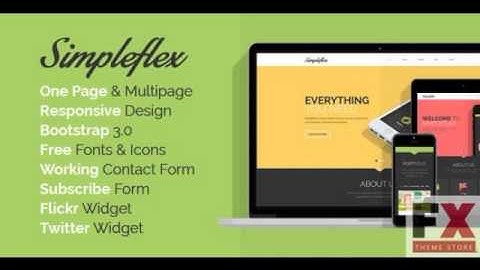 Preview Simpleflex - OnePage and MultiPage Flat HTML templat