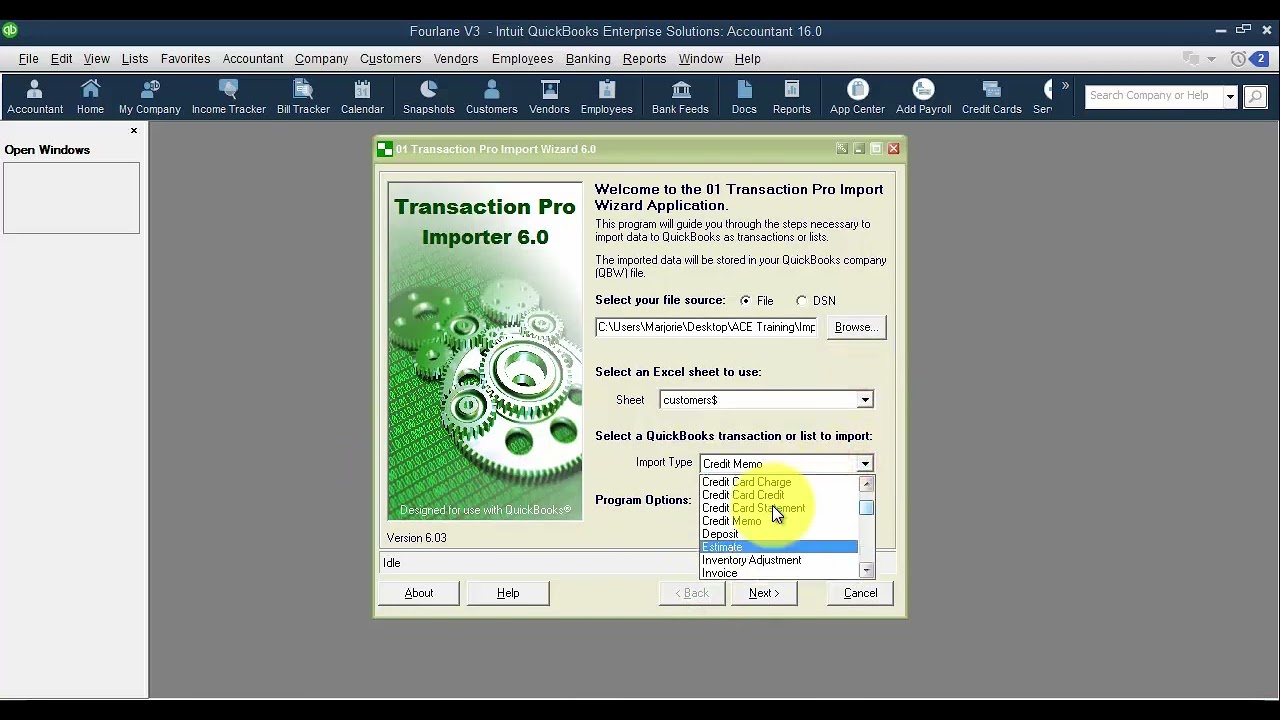 QuickBooks - Transaction Pro Importer 2016