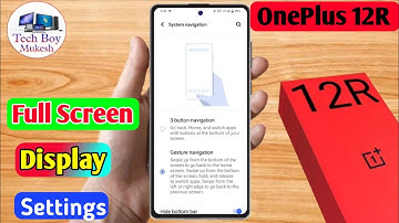 how to full screen display in oneplus 12r | oneplus 12r full screen display setting