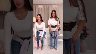 2016 VS 2026 Cuál es tu estilo- Jeans de nuestra nueva colección👗 #shorts #short #Pink Rose