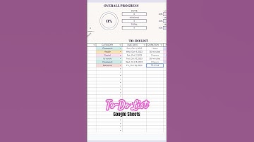 To-Do List, Task Tracker 💻🤓 #googlesheets #tasktracker #todolist