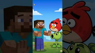 Red ve Bezelye atıcısı kavga ediyor Steve durduruyor #angrybirdschalleng