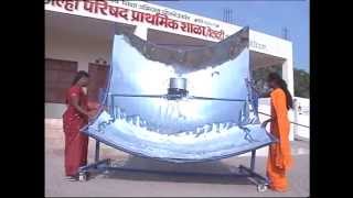 Solar Parabolic Cooker Demo in English