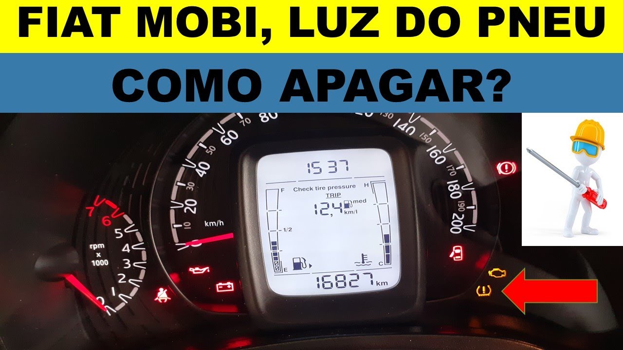 Luz do pneu Fiat Mobi, como apagar? - YouTube