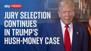 Watch live: Jury selection continues in Donald Trump's hush-money case