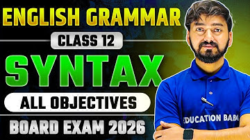 Syntax English Grammar Class 12th | Bihar Board Class 12 English Grammar | Objective Questions