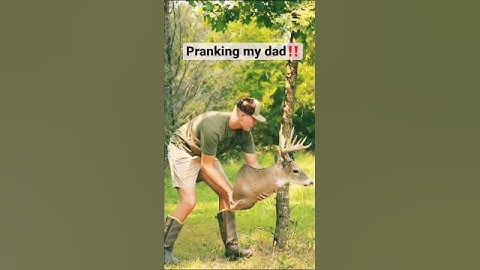 Pranking my dad! #feathersandfins#deerhunting #prank#challenge #hunting #moose #mkhunting