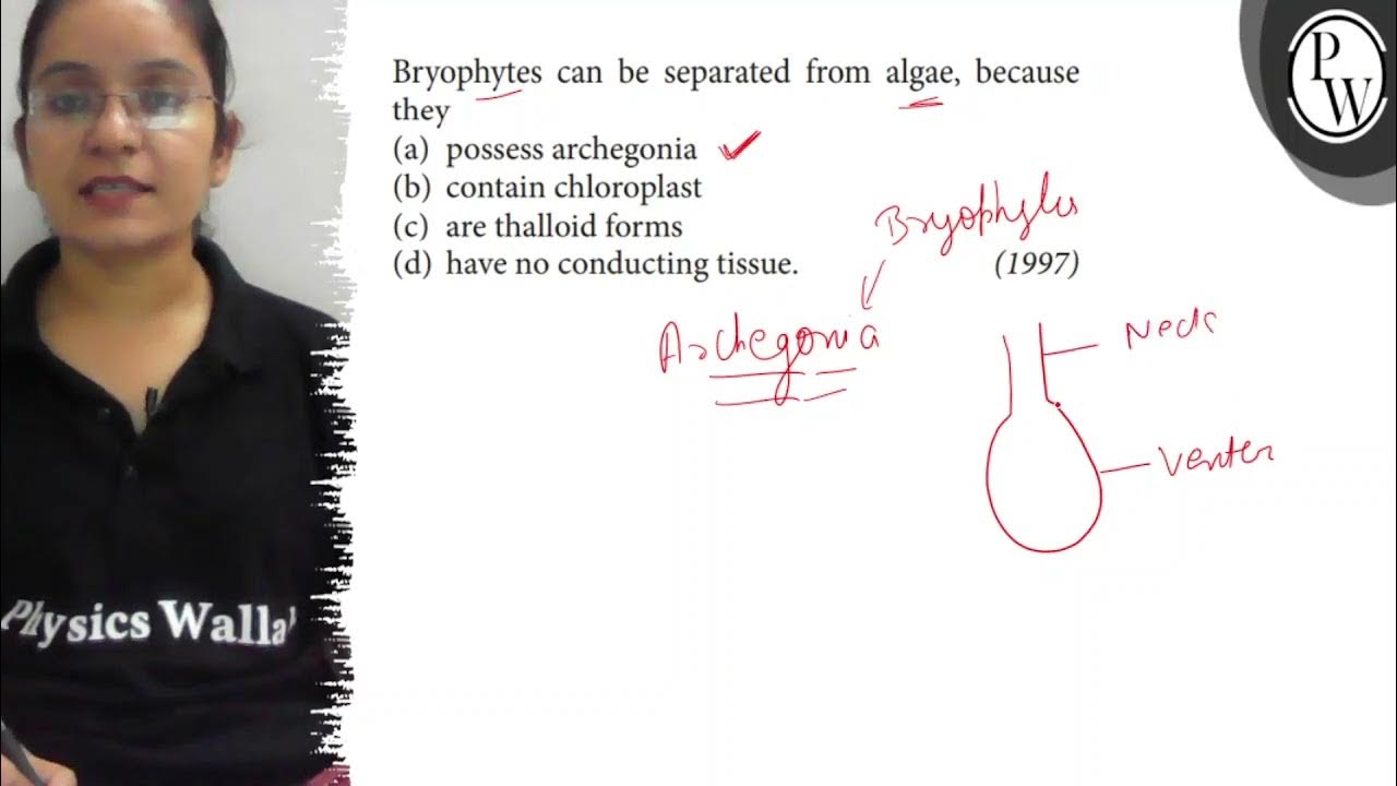 Bryophytes can be separated from algae, because they (a) possess