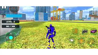 Flying Iron Rope Hero Superhero Crime Battle City Gameplay Android iOS screenshot 5