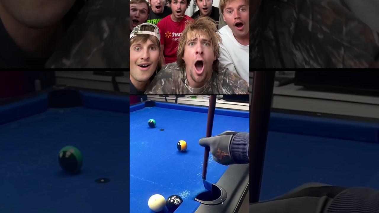 CRAZIEST Pool Trick Shot! 🤯 My Reaction!