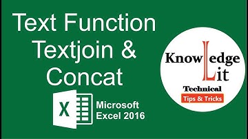 TEXTJOIN & CONCAT New Excel 2016 functions