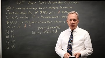 SAT Test 6: Webhosting linear equation - question #4-4