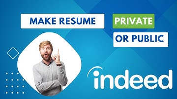 How to Make Resume Private or Public in indeed (EASY)