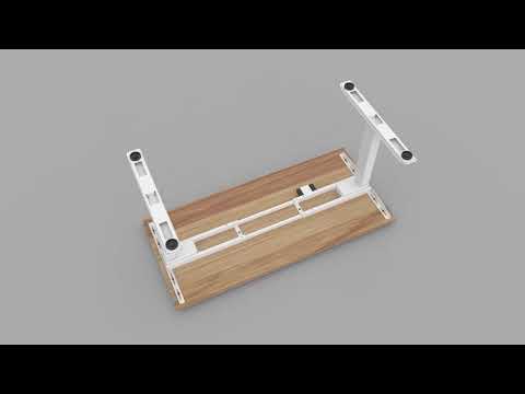 Двомоторна рама столу AOKE Move (Чорний). Пам'ять. Діапазон висот: 64-129 см. Датчик зіткнення, видео 1