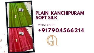 Restock On Great Demand Trending Kanchipuram Plain Soft Silk Sarees With Silk Mark Certified screenshot 1