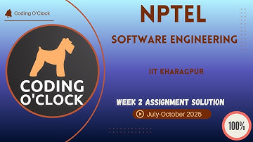NPTEL Software Engineering Week 2 QUIZ Solution July-October 2025 IIT Kharagpur