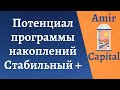 Потенциал накоплений счёта Стабильный в фонде Amir Capital | Какую программу выбрать в Amir Capital