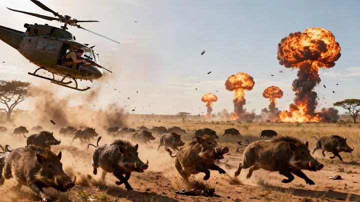 Aerial Wild Boar Hunt – High-Stakes Action from a Helicopter Against Cunning Prey!