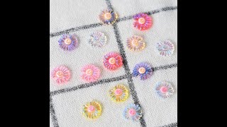 50pcs Nail Flower Rhinestone For 3D Decoration Daisy Nail Sticker Jelly Round Crystal Strass Nail