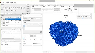 Correlation analysis, lists, 2D plots and coloring