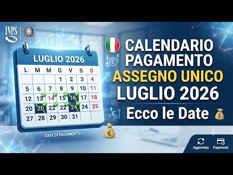 Video Calendario Pagamento Assegno Unico Luglio 2026: Ecco le Date