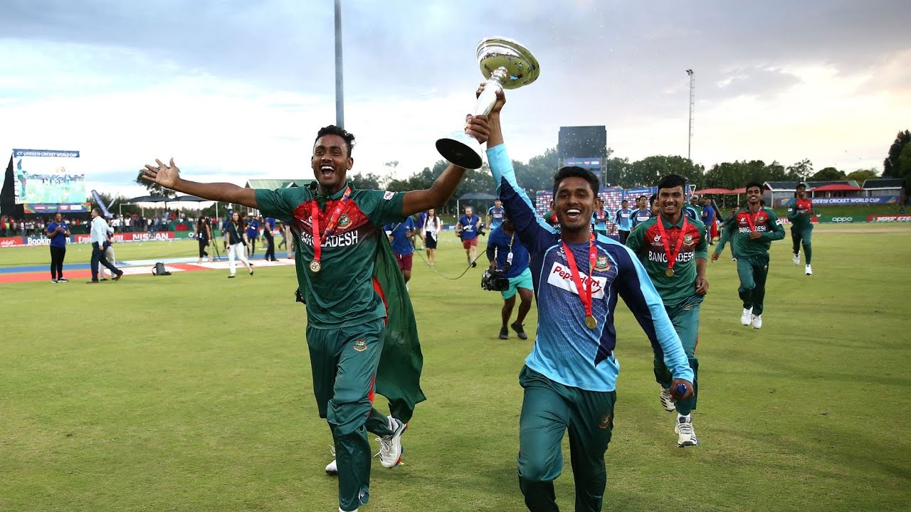 ICC U19 CWC Bangladesh celebrate their U19 World Cup title Bangladesh