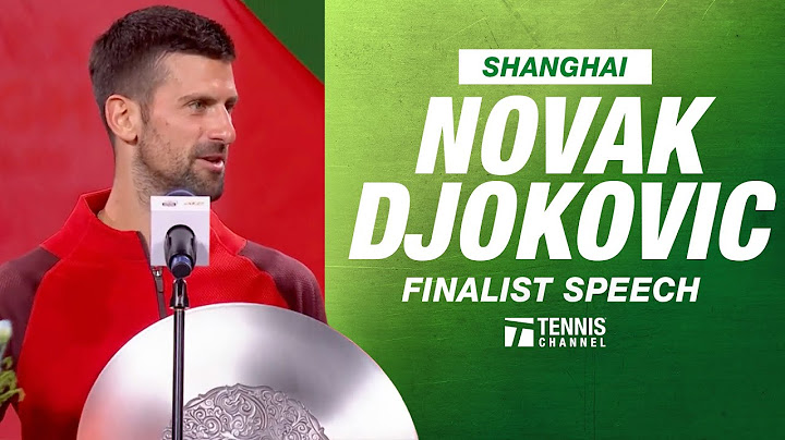 Novak Djokovic's Shanghai Masters Finalist Speech | 2024 Shanghai Championship
