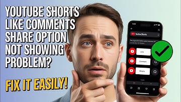How to fix YouTube shorts like comments share option not showing problem 2025