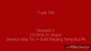 Defunct - SMRT Buses Trunk 700 (Direction 2) Hyperlapse