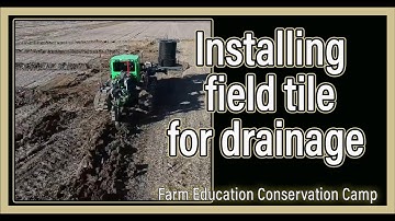 Installing field tile for drainage