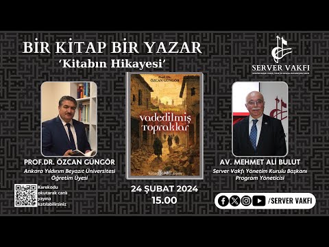 BİR KİTAP BİR YAZAR / PROF.DR. ÖZCAN GÜNGÖR ''İSRAİL'İN TE0-POLİTİĞİVADEDİLMİŞ TOPRAKLAR''