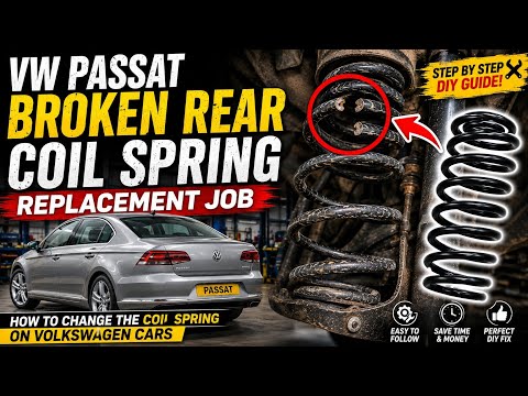 Broken Rear Coil Spring VW Passat broken rear coil spring replacement job. How to change the ...