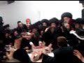Rachmastrivka Rebbe Throws Apples In Purim Tish 5571 Rachmastrivka Rebbe Throws Apples In Purim Tish 5571
