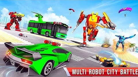 Flying Bus Robot Car Transform | Android Gameplay
