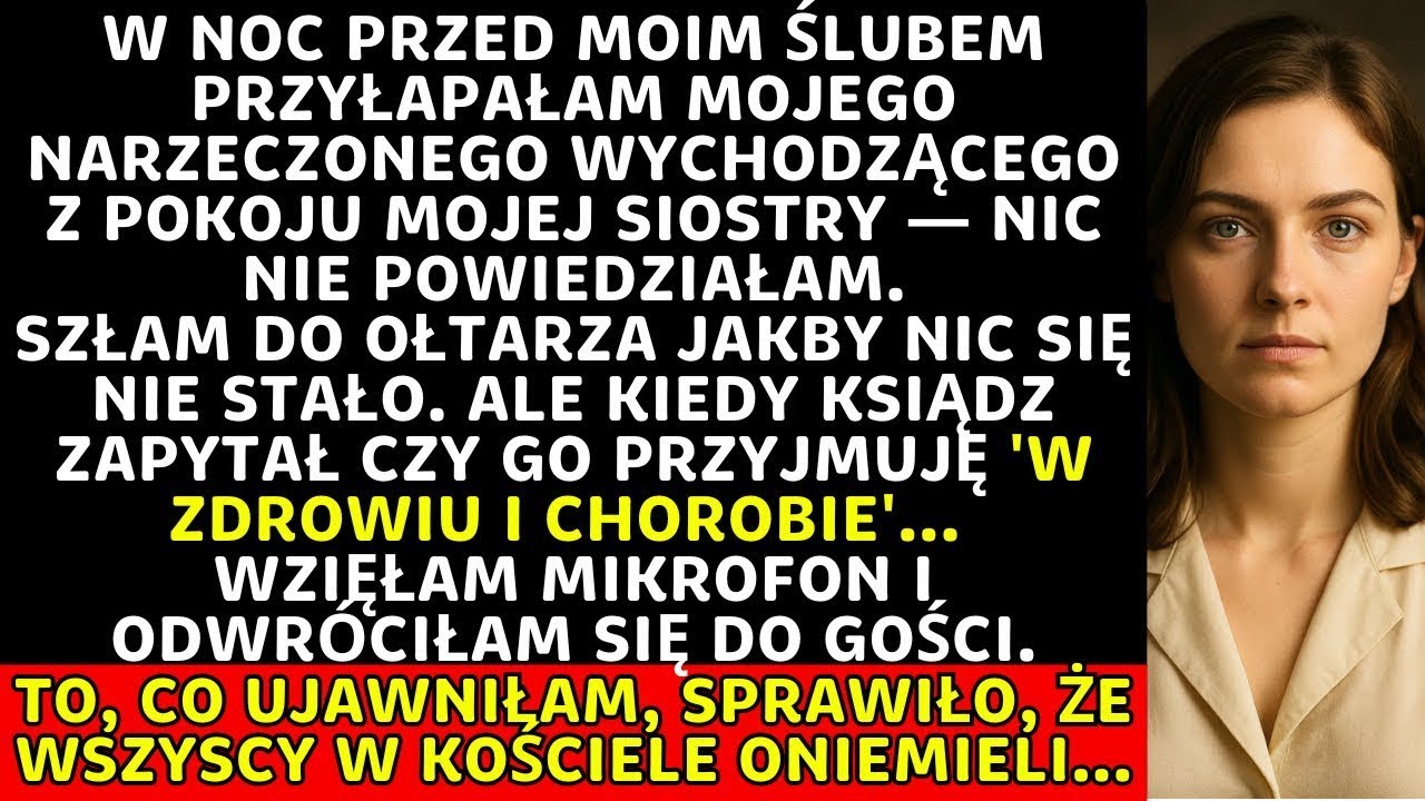 Przyłapałam narzeczonego z siostrą. W kościele wzięłam mikrofon i ujawniłam wszystko gościom...