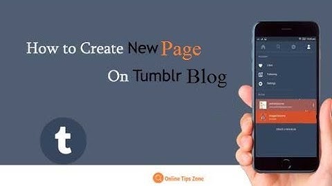 How to add Pages to Tumblr Blog