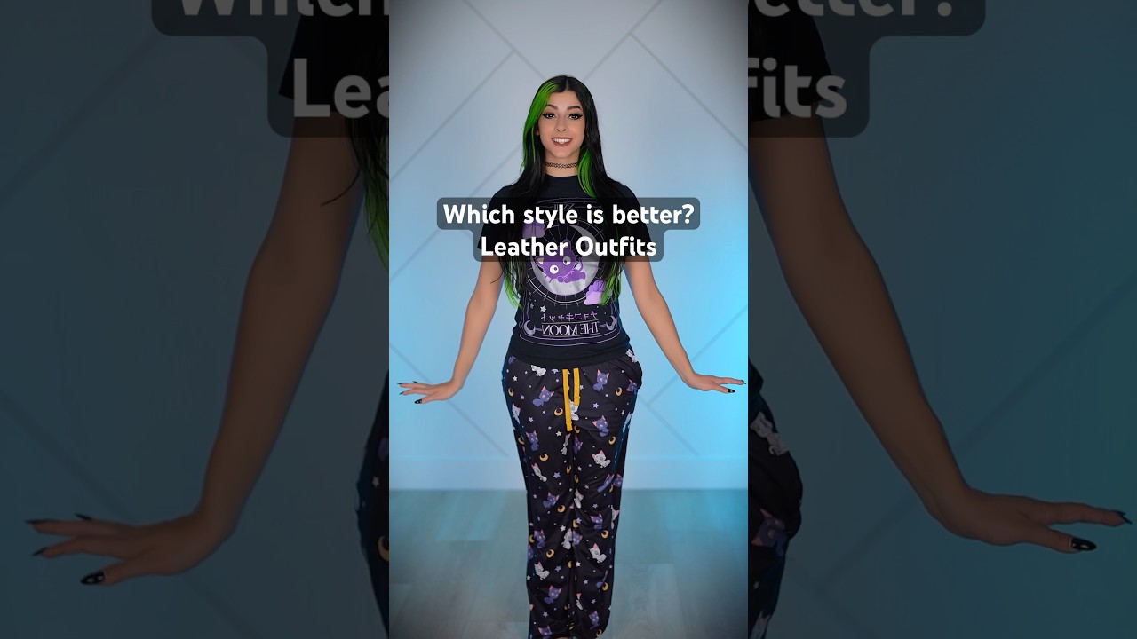 which one? 👀 #foryou #trending #fashiontrends #outfit #leather #helpmemakethismakesense #halloween