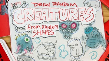 Draw Creatures From Random Shapes (Daily Drawing Exercise!)