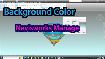 How to change Background Color in Navisworks manage