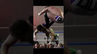 😱 Slingshot Spear Double Stomp Reversal #Wrestling #Shorts