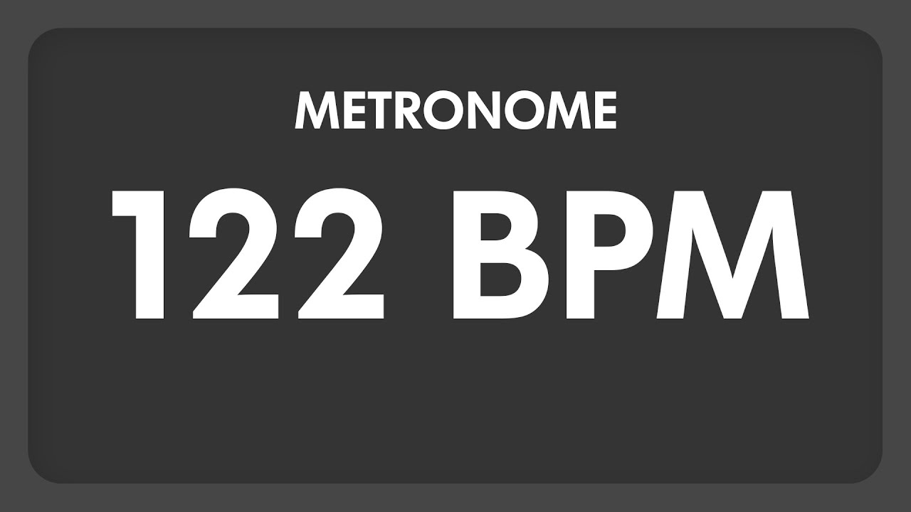 122 BPM - Metronome - YouTube