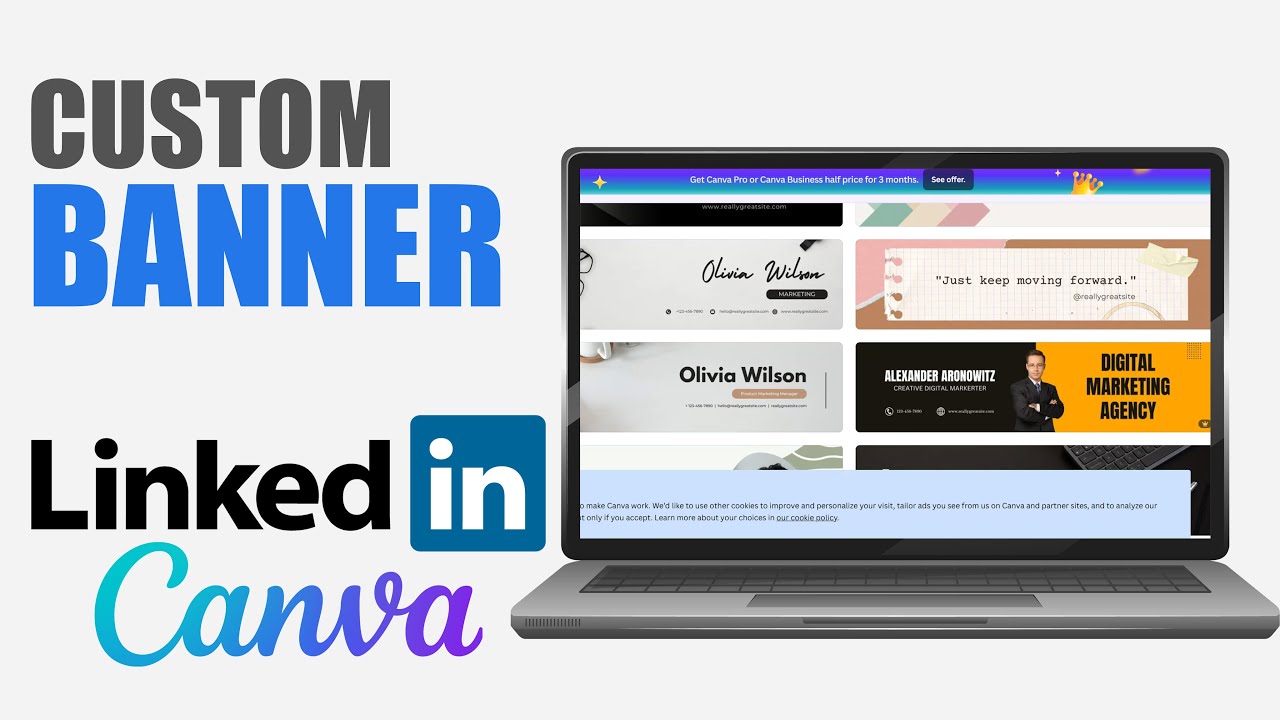 Как изменить баннер Linkedin на ноутбуке | Пользовательский баннер Linkedin Canva